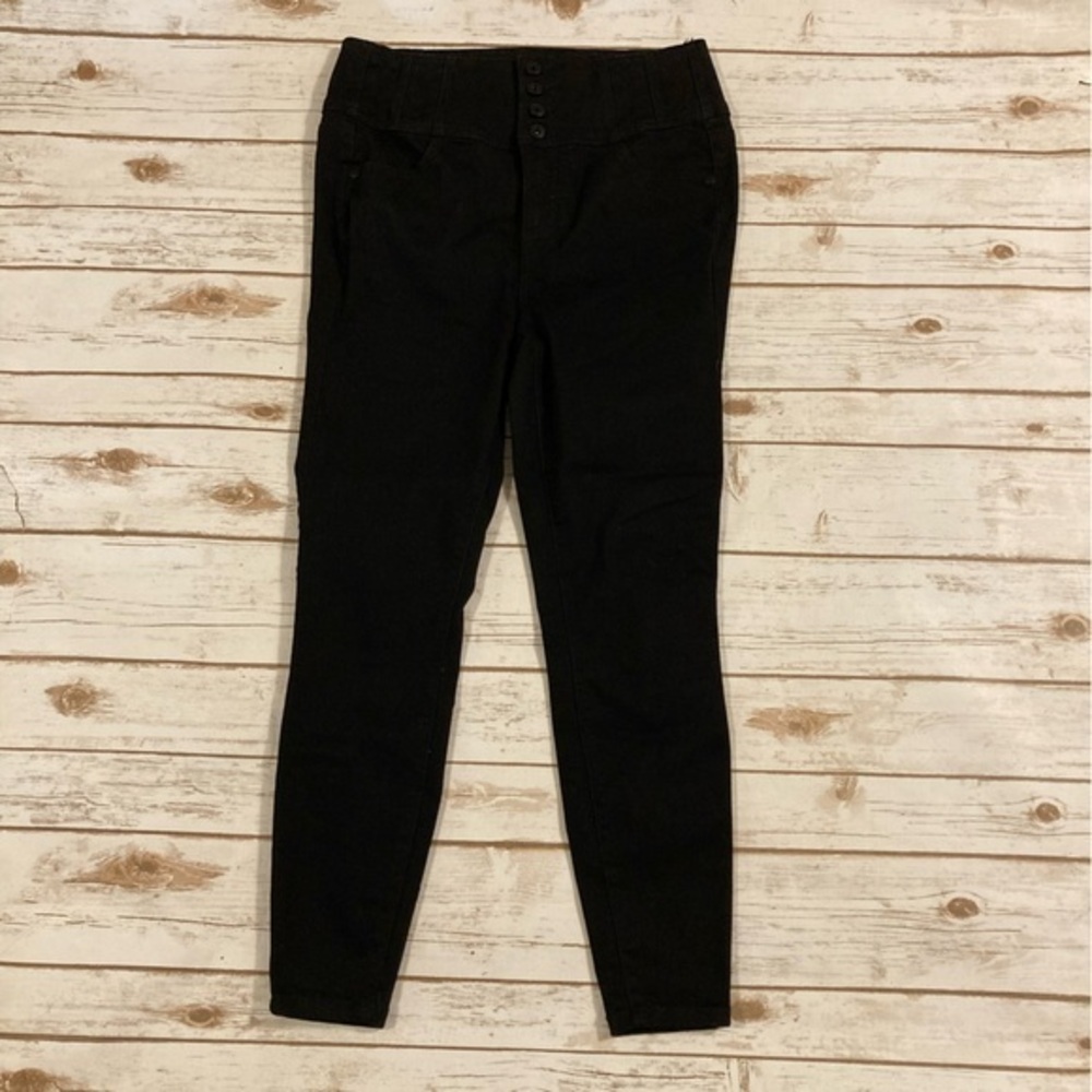 Torrid Boyfriend High Rise Super Skinny 4 Button Jeans Black Size 10